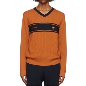 Adidas x Wales Bonner V-Neck Sweater Orange Large